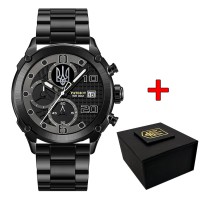 Patriot 016 Тризуб срібло Black-Black Steel