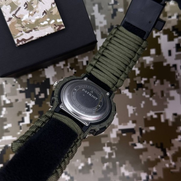 Patriot 005 Тризуб золото Camo Green Паракордовий ремінець Army Green + Коробка. - 1201-0428-30