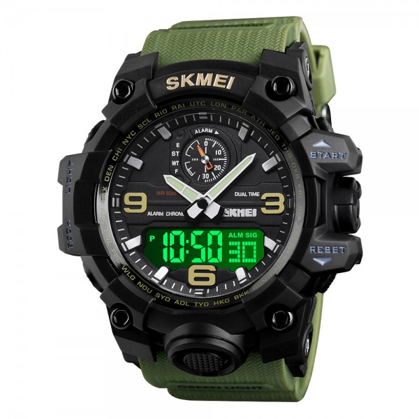 Skmei 1586 Black-Military Wrisband - 3590080