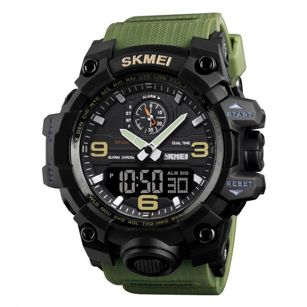Skmei 1586 Black-Military Wrisband - 3590080