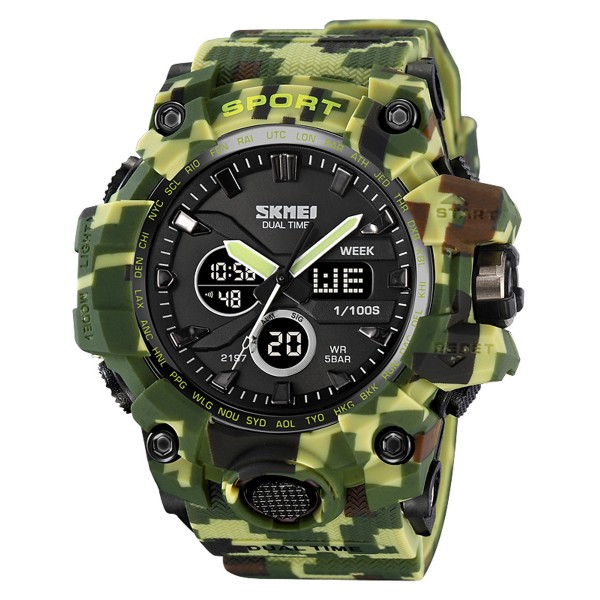 Skmei 2197CMGN Army Green Camouflage - 3591510