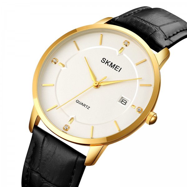 Skmei 1801LGDWT Gold-White Leather - 3590650 Skmei 1801LGDWT Gold-White Leather - 3590650