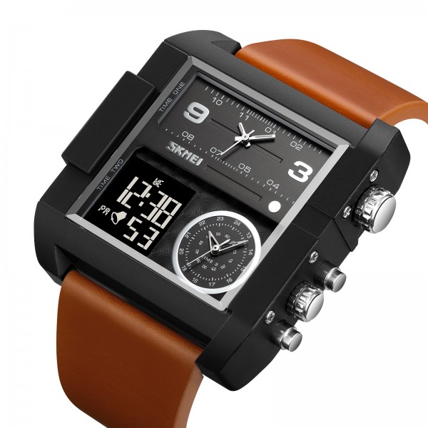 Skmei 2020BKBKBN Black-Broun-Black - 3590730