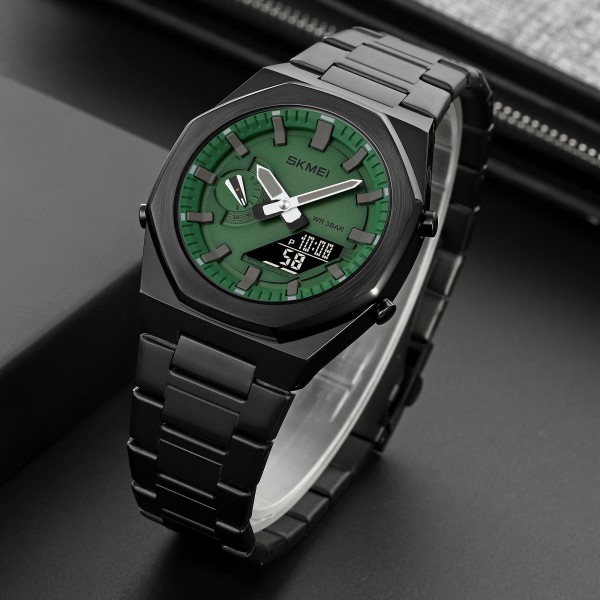 Skmei 1816BKGNBK Black Green-Black - 3590820