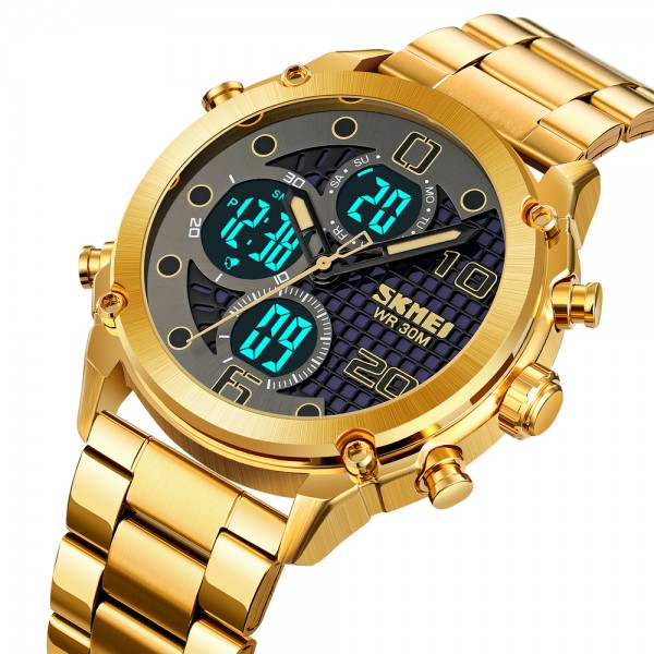 Skmei 1975SGDBK Gold-Black Steel - 3590880