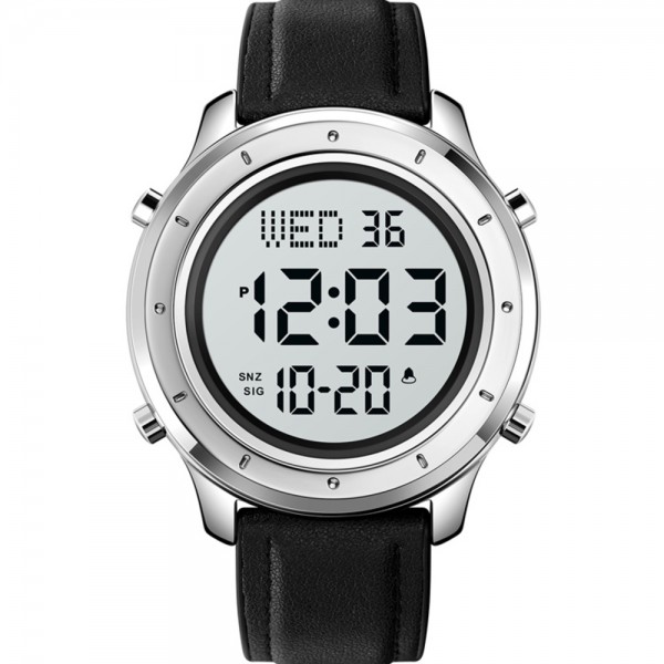 Skmei 1864LSIWT Silver-White Leather - 3590890