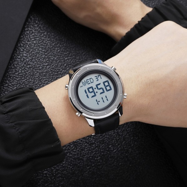 Skmei 1864LSIWT Silver-White Leather - 3590890