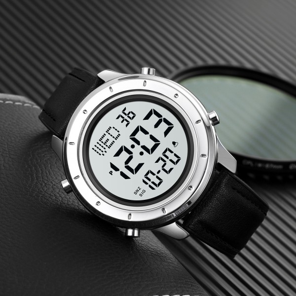 Skmei 1864LSIWT Silver-White Leather - 3590890