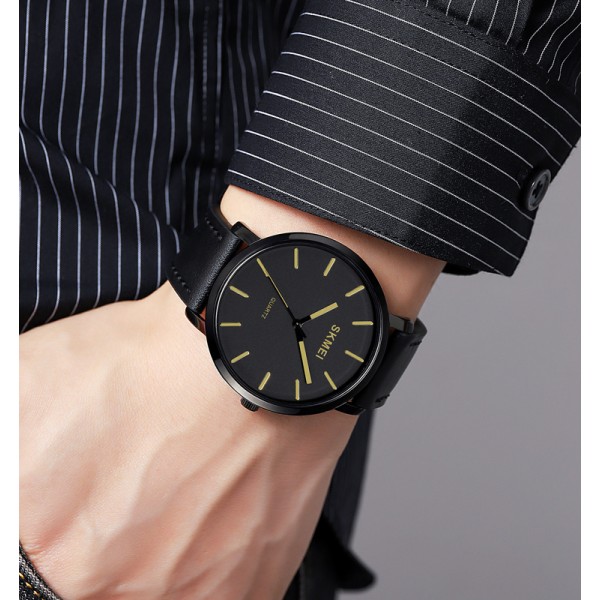 Skmei 1984LGD Gold-leather belt - 3591150