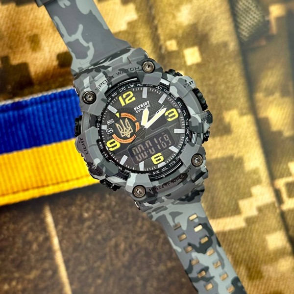 Patriot 002CMGYUAGD Тризуб золото Сірий камуфляж + Коробка. - 1201-0084-30 Patriot 002CMGYUAGD Тризуб золото Сірий камуфляж + Коробка. - 1201-0084-30