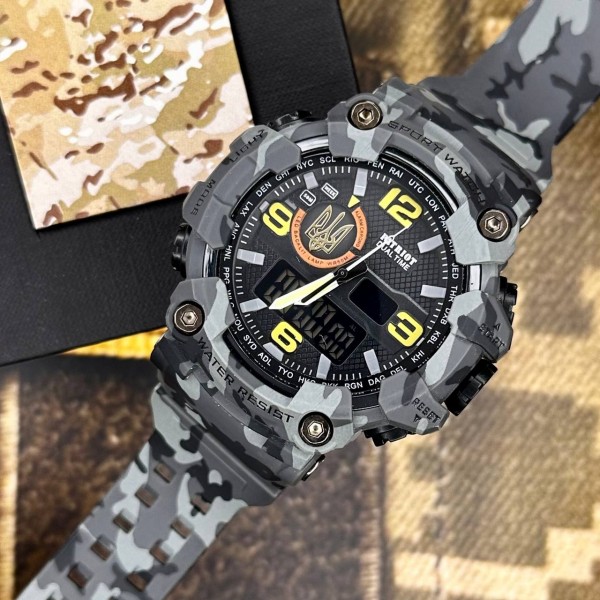 Patriot 002CMGYUAGD Тризуб золото Сірий камуфляж + Коробка. - 1201-0084-30 Patriot 002CMGYUAGD Тризуб золото Сірий камуфляж + Коробка. - 1201-0084-30