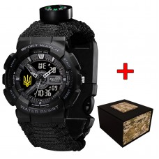 Awarder 005P Тризуб золото Black Паракордовий ремінець Black + Коробка