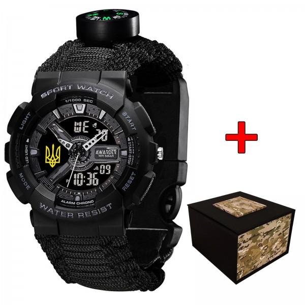 Awarder 005P Тризуб золото Black Паракордовий ремінець Black + Коробка - 1202-0500-29