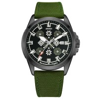 Awarder Embroidery Black-Army Green Green Automatic 10ATM