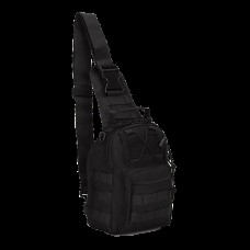 Сумка тактична плечова EDC. 7 л. Чорна