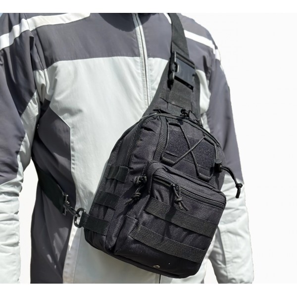 Сумка тактическая плечевая EDC. 7 л. Черная - 3591901 Сумка тактическая плечевая EDC. 7 л. Черная - 3591901