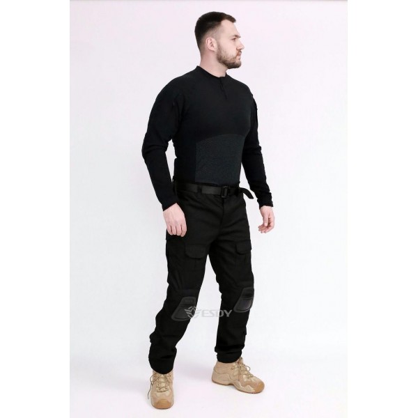 Костюм ESDY тактичний. Убакс+наколінники. Чорний - 3591891