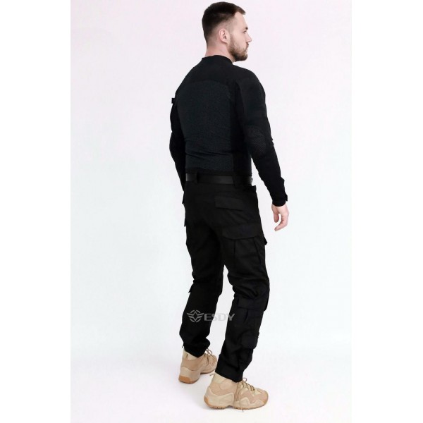 Костюм ESDY тактичний. Убакс+наколінники. Чорний - 3591891