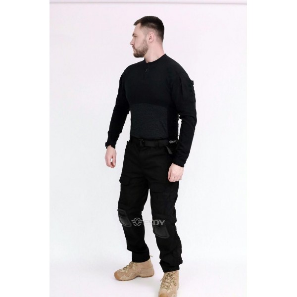 Костюм ESDY тактичний. Убакс+наколінники. Чорний - 3591891