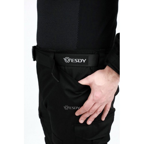 Костюм ESDY тактичний. Убакс+наколінники. Чорний - 3591891