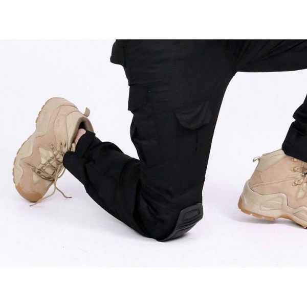 Костюм ESDY тактичний. Убакс+наколінники. Чорний - 3591891