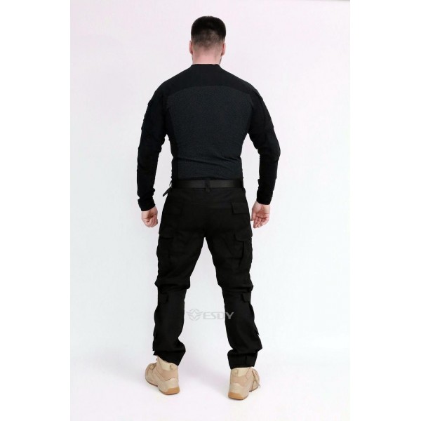 Костюм ESDY тактичний. Убакс+наколінники. Чорний - 3591891