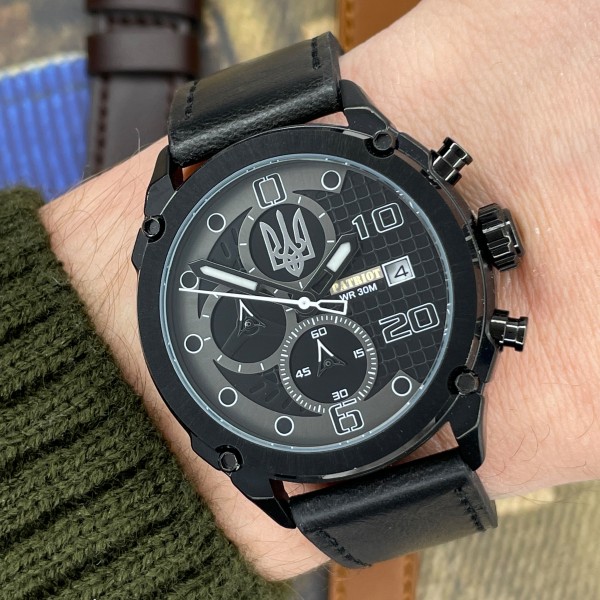 Patriot 016BKBK Тризуб срібло Чорні + Коробка - 1201-0299-30 Patriot 016BKBK Тризуб срібло Чорні + Коробка - 1201-0299-30