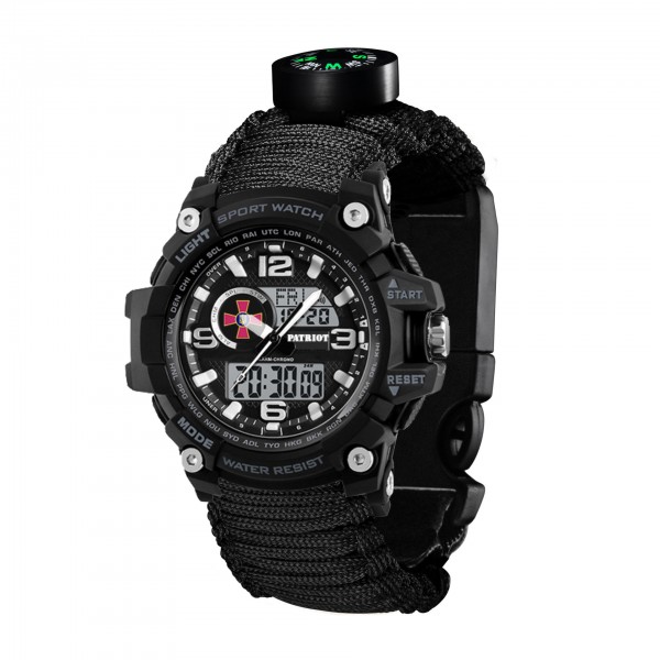 Patriot 012BKSU ЗСУ Чорні Паракордовий ремінець Black + Коробка - 1201-0317-30 Patriot 012BKSU ЗСУ Чорні Паракордовий ремінець Black + Коробка - 1201-0317-30