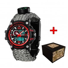 Patriot 012BKRDSU ЗСУ Чорні з червоним Паракордовий ремінець ACU + Коробка