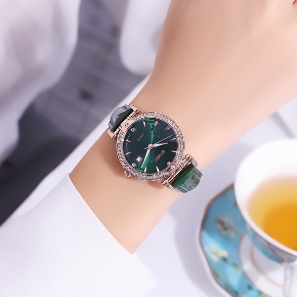 Skmei 2169RGGN Rose Gold-Green - 3591711