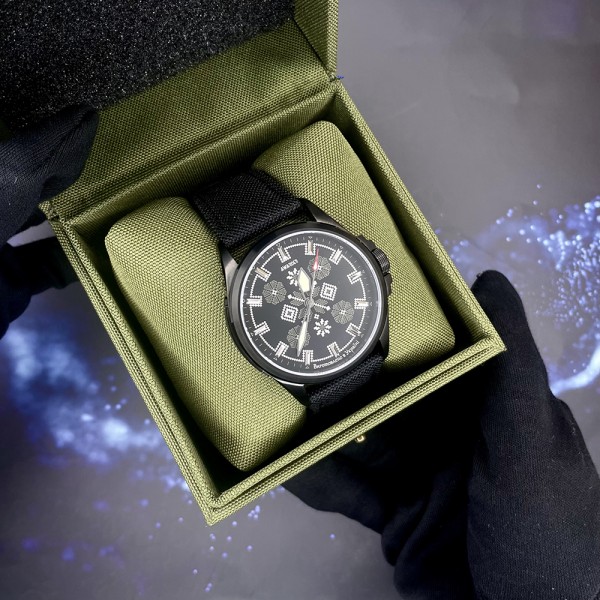 Awarder Embroidery Black-Army Green Black Battery 10ATM - 1202-0011-29