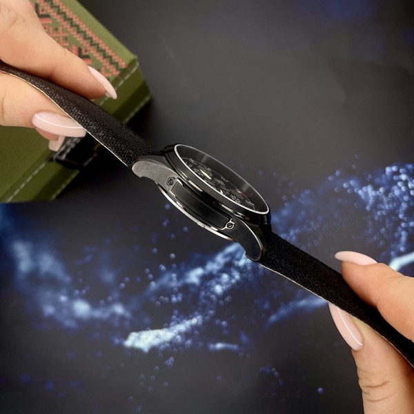 Awarder Embroidery Black-Army Green Black Battery 10ATM - 1202-0011-29