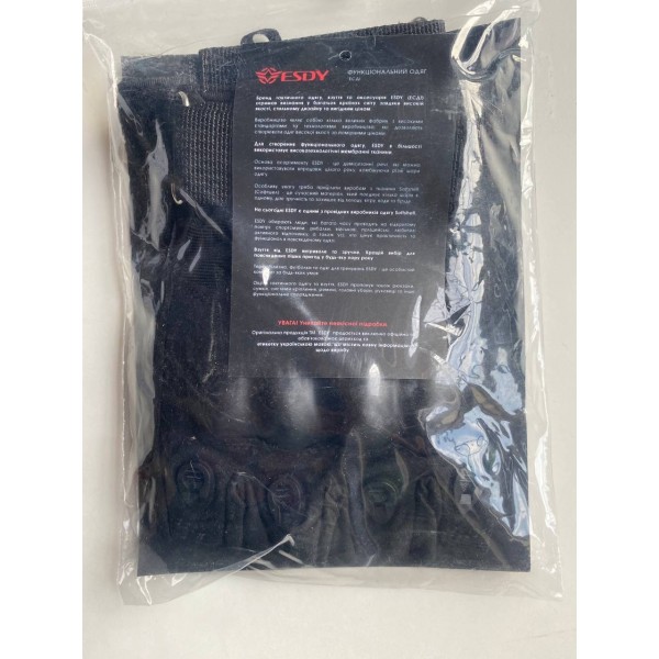 Рукавиці захисні тактичні. Безпалі. ESDY. Чорні - 3591952 Рукавиці захисні тактичні. Безпалі. ESDY. Чорні - 3591952