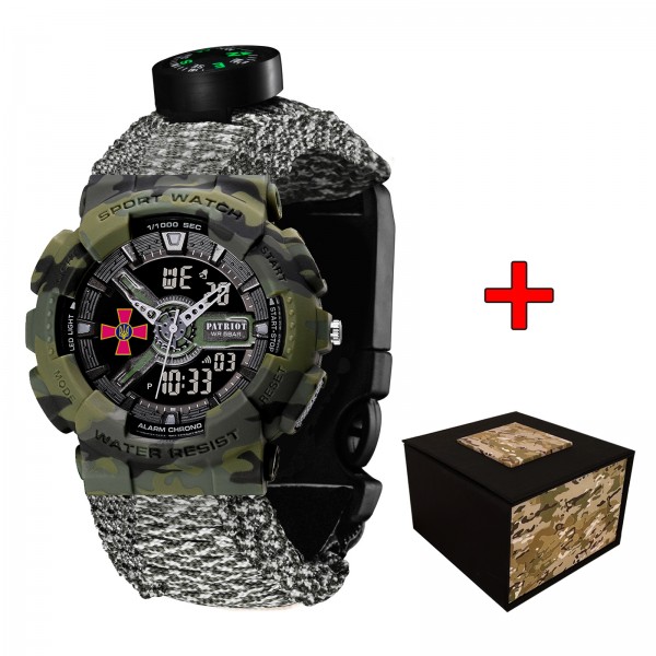 Patriot 005CMGRSU ЗСУ Зелений камуфляж Паракордовий ремінець ACU + Коробка - 1201-0333-30