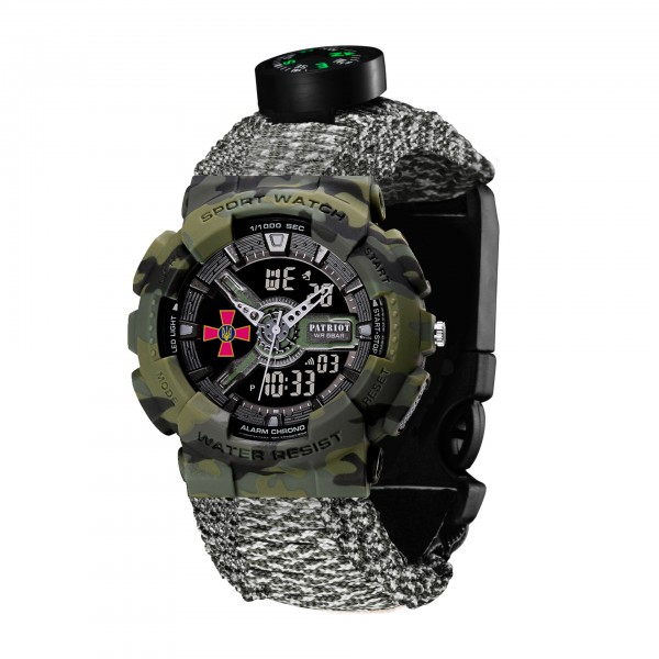 Patriot 005CMGRSU ЗСУ Зелений камуфляж Паракордовий ремінець ACU + Коробка - 1201-0333-30