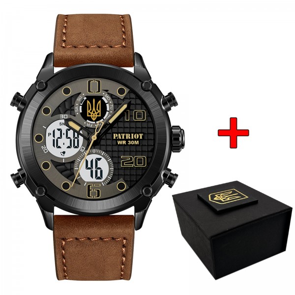 Patriot 017BKBR Тризуб золото Black-Brown - 1201-0347-30