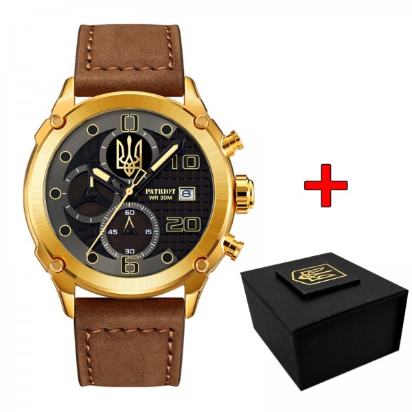 Patriot 016 Gold-Black-Brown Тризуб золото - 1201-0362-30