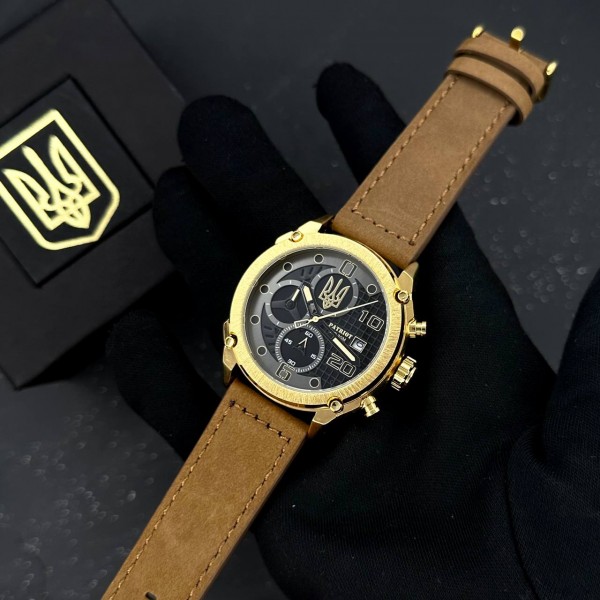 Patriot 016 Gold-Black-Brown Тризуб золото - 1201-0362-30