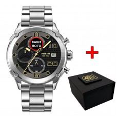 Patriot 016 Ваше Лого Silver-Black Steel