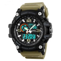 Skmei 1283 Black-Khaki Wristband.