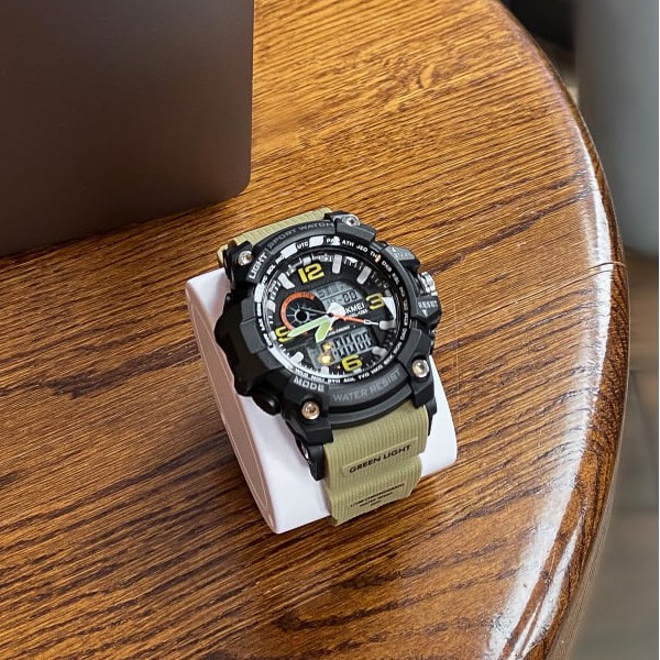 Skmei 1283 Black-Khaki Wristband. - 3590032