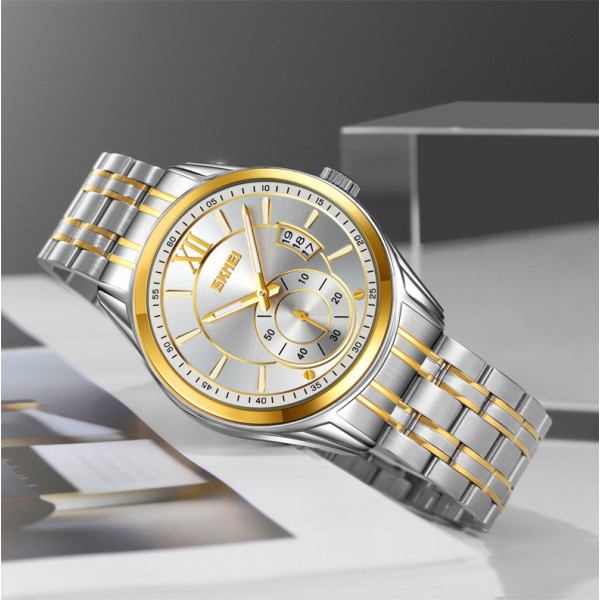 Skmei 9319TGDSI Silver-Gold-Silver - 3591532 Skmei 9319TGDSI Silver-Gold-Silver - 3591532