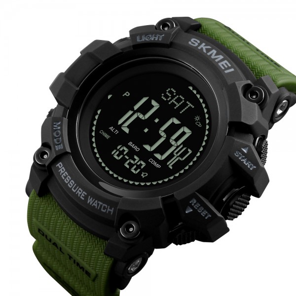 Skmei 1358AG Army Green Smart Watch Compass - 3590152 Skmei 1358AG Army Green Smart Watch Compass - 3590152