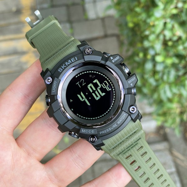 Skmei 1358AG Army Green Smart Watch Compass - 3590152 Skmei 1358AG Army Green Smart Watch Compass - 3590152