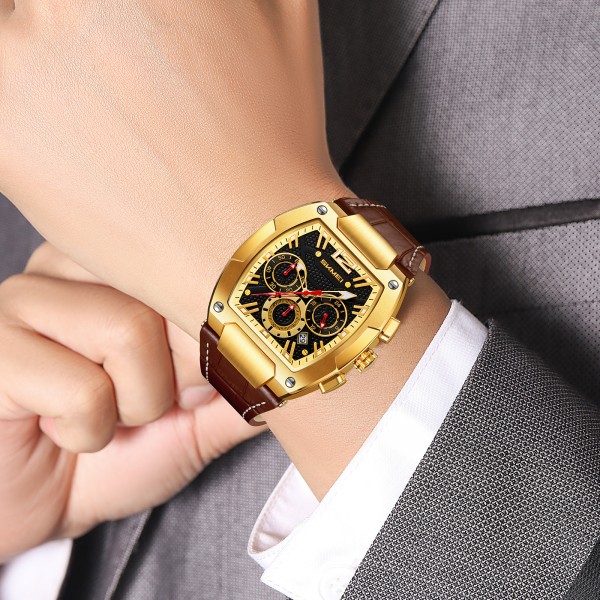 Skmei 9357GDBN Gold-Brown - 3591792