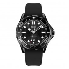 Skmei 9276PBKBK Black-Black Silicone Strap