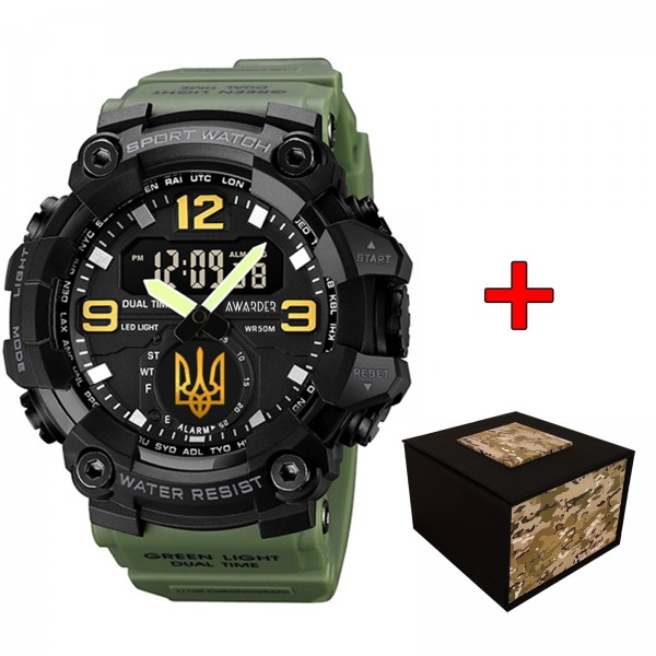 Awarder 003 Тризуб золото Army Green-Black - 1202-0117-29