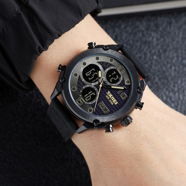 Skmei 1975LBKBK Black-Black Leather. - 3590882