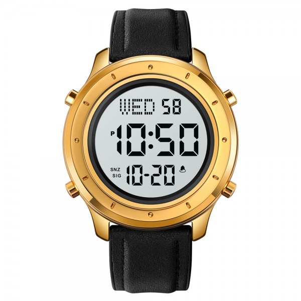 Skmei 1864LGDWT Gold-White Leather - 3590892