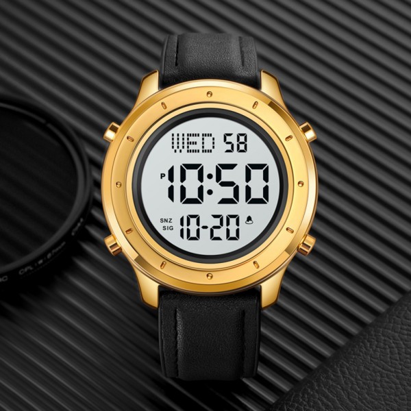 Skmei 1864LGDWT Gold-White Leather - 3590892